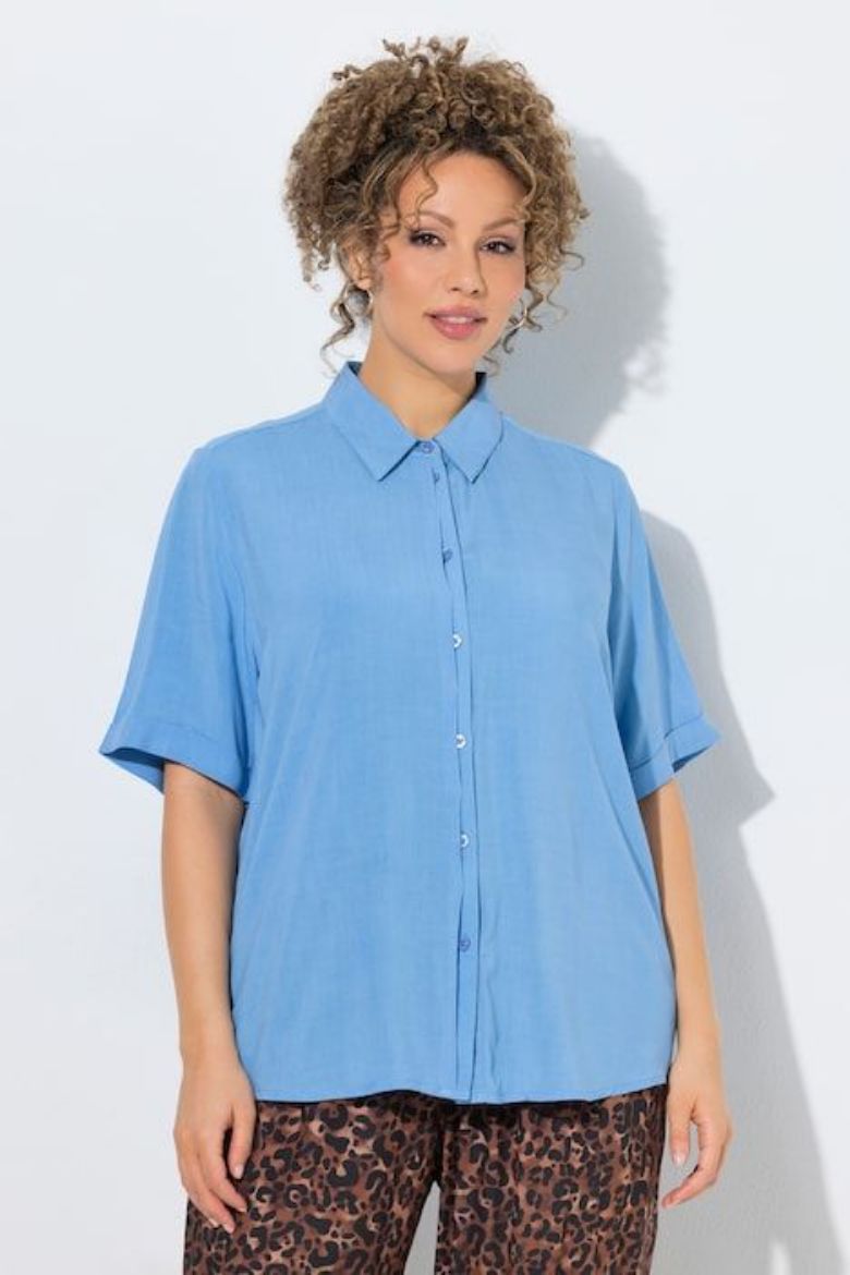 Moda za polnejše Bluza kratkih rukava A kroja plus velikost, xxl, Ulla Popken in Johann Popken (JP1880)