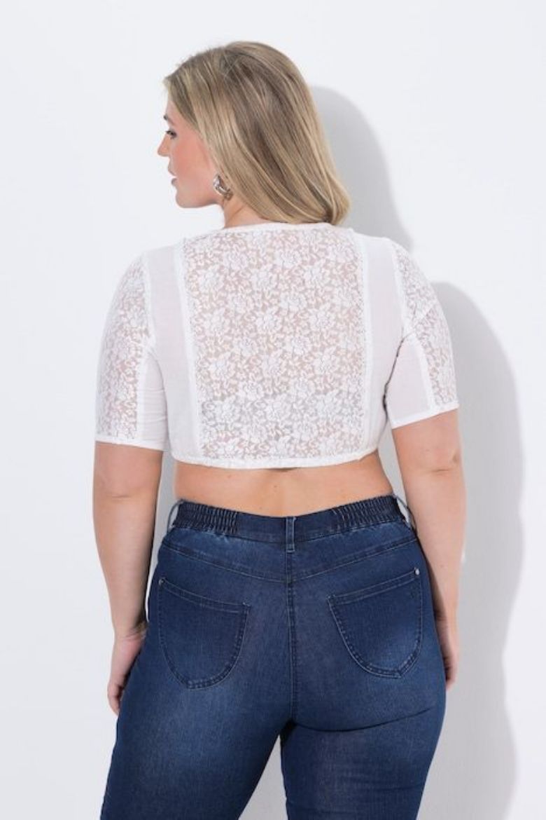 Moda za polnejše Bluza kratkih rukava kraćeg kroja plus velikost, xxl, Ulla Popken in Johann Popken (JP1880)