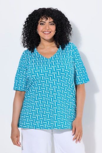 Moda za polnejše Majica kratkih rukava V ovratnika plus velikost, xxl, Ulla Popken in Johann Popken (JP1880)