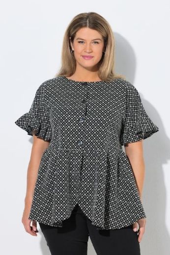 Moda za polnejše Bluza kratkih rukava A kroja plus velikost, xxl, Ulla Popken in Johann Popken (JP1880)