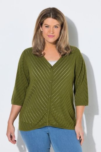 Moda za polnejše Kardigan 3/4 rukava plus velikost, xxl, Ulla Popken in Johann Popken (JP1880)