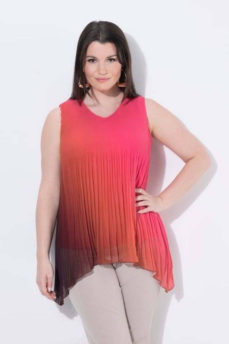 Moda za polnejše Bluza bez rukava A kroja plus velikost, xxl, Ulla Popken in Johann Popken (JP1880)
