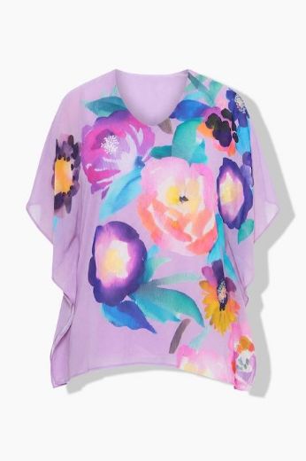 Moda za polnejše Bluza 3/4 rukava V ovratnika plus velikost, xxl, Ulla Popken in Johann Popken (JP1880)
