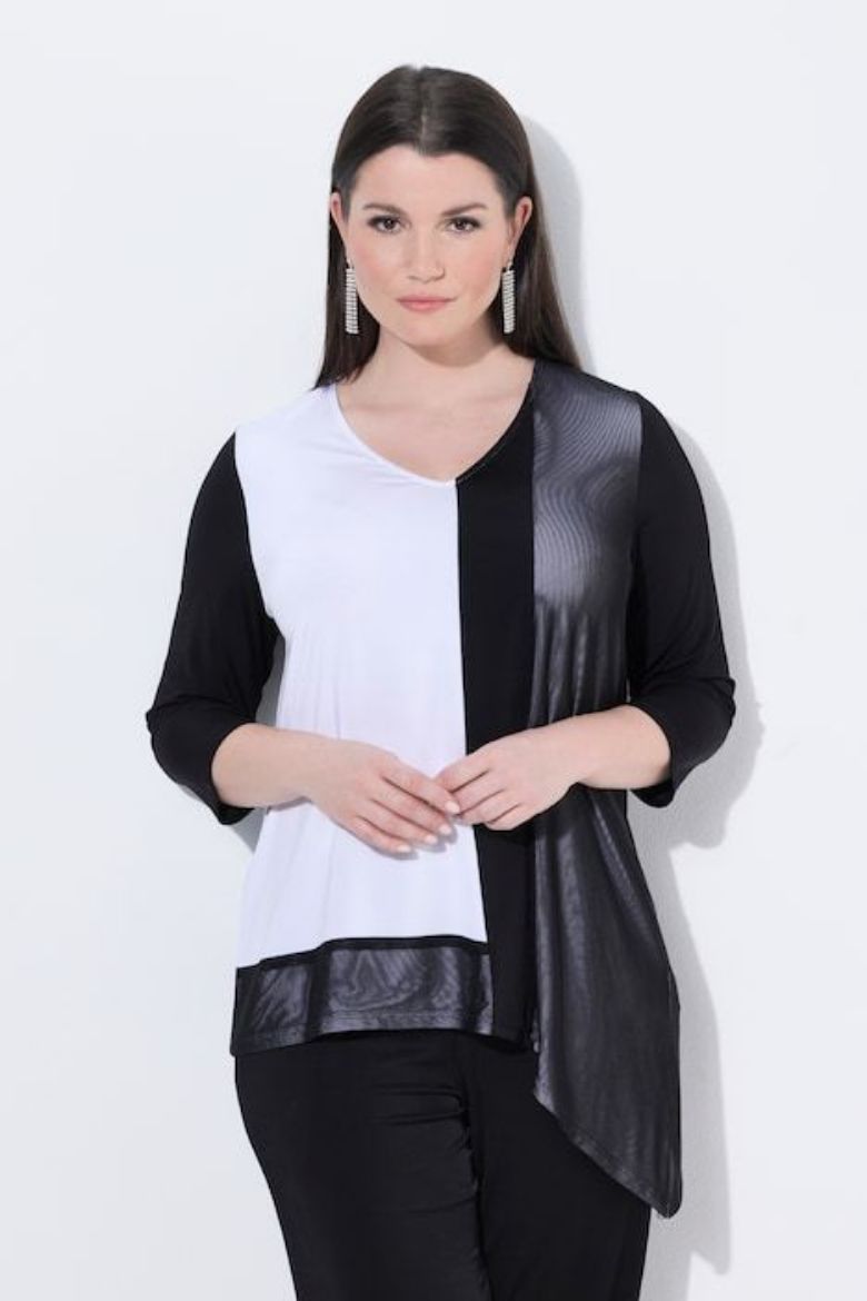 Moda za polnejše Bluza 3/4 rukava asimetričnog kroja plus velikost, xxl, Ulla Popken in Johann Popken (JP1880)