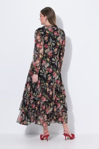 Moda za polnejše Haljina dugih rukava cvjetnog uzorka plus velikost, xxl, Ulla Popken in Johann Popken (JP1880)