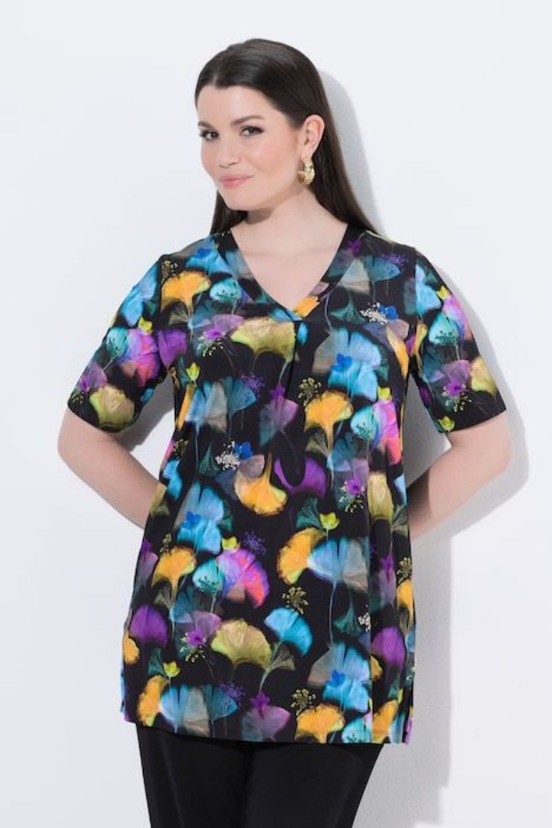 Moda za polnejše Majica kratkih rukava V ovratnika plus velikost, xxl, Ulla Popken in Johann Popken (JP1880)