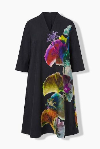 Moda za polnejše Haljina midi 3/4 rukava A kroja plus velikost, xxl, Ulla Popken in Johann Popken (JP1880)