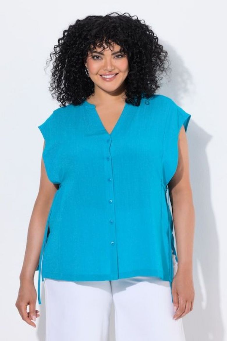 Moda za polnejše Bluza bez rukava na kopčanje plus velikost, xxl, Ulla Popken in Johann Popken (JP1880)