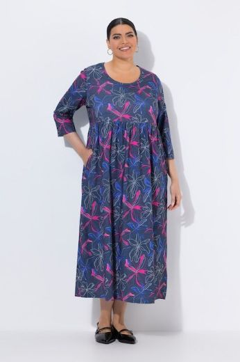 Moda za polnejše Haljina maxi 3/4 rukava plus velikost, xxl, Ulla Popken in Johann Popken (JP1880)