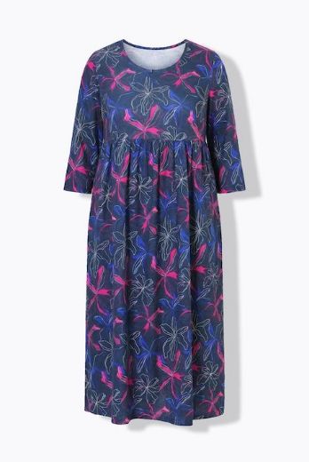 Moda za polnejše Haljina maxi 3/4 rukava plus velikost, xxl, Ulla Popken in Johann Popken (JP1880)