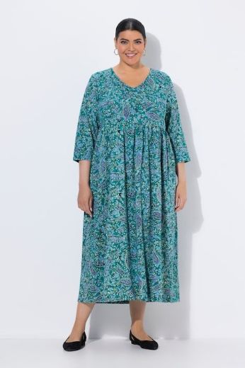 Moda za polnejše Haljina maxi 3/4 rukava plus velikost, xxl, Ulla Popken in Johann Popken (JP1880)