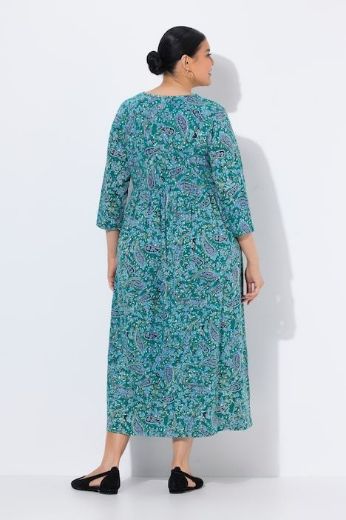 Moda za polnejše Haljina maxi 3/4 rukava plus velikost, xxl, Ulla Popken in Johann Popken (JP1880)