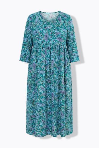 Moda za polnejše Haljina maxi 3/4 rukava plus velikost, xxl, Ulla Popken in Johann Popken (JP1880)