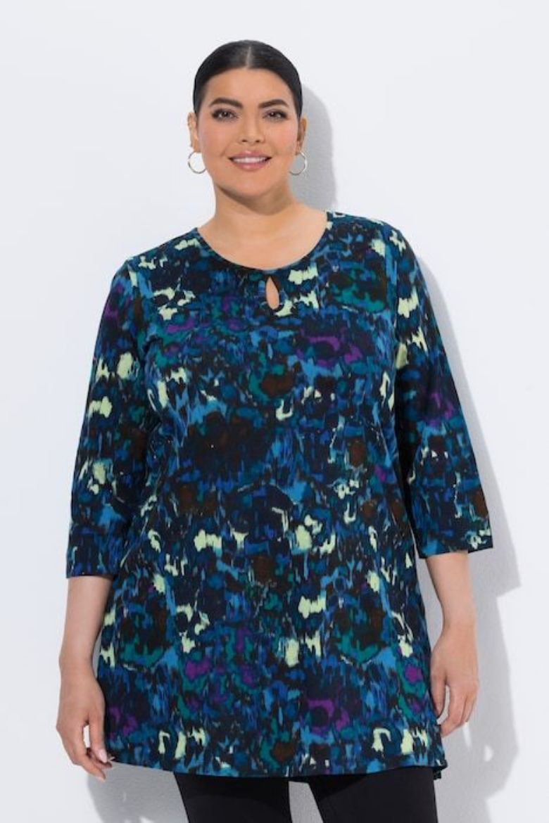 Moda za polnejše Majica 3/4 rukava dužeg kroja plus velikost, xxl, Ulla Popken in Johann Popken (JP1880)