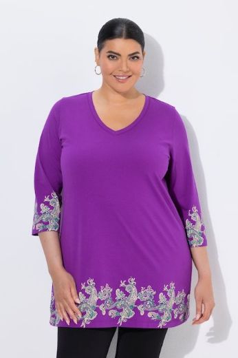 Moda za polnejše Majica 3/4 rukava dužeg kroja plus velikost, xxl, Ulla Popken in Johann Popken (JP1880)
