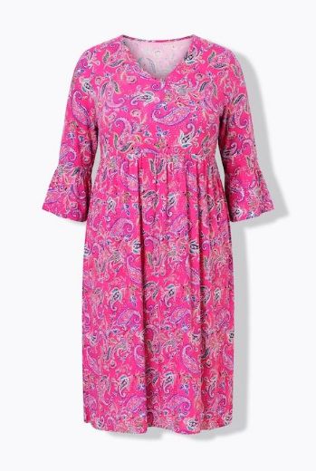 Moda za polnejše Haljina maxi 3/4 rukava plus velikost, xxl, Ulla Popken in Johann Popken (JP1880)