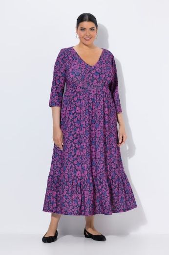 Moda za polnejše Haljina maxi 3/4 rukava plus velikost, xxl, Ulla Popken in Johann Popken (JP1880)