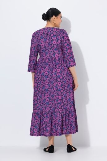 Moda za polnejše Haljina maxi 3/4 rukava plus velikost, xxl, Ulla Popken in Johann Popken (JP1880)