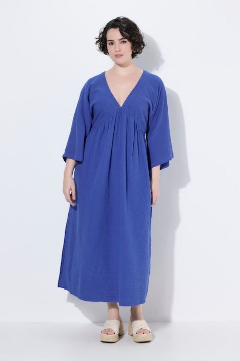 Moda za polnejše Haljina maxi 3/4 rukava plus velikost, xxl, Ulla Popken in Johann Popken (JP1880)
