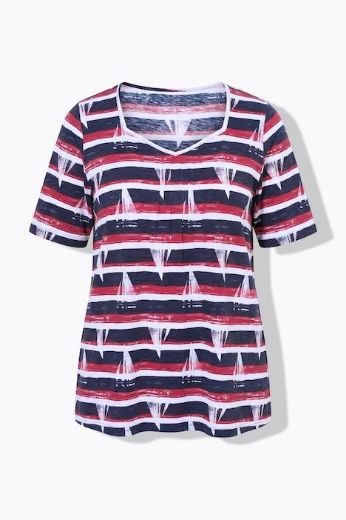Moda za polnejše Majica kratkih rukava A kroja plus velikost, xxl, Ulla Popken in Johann Popken (JP1880)