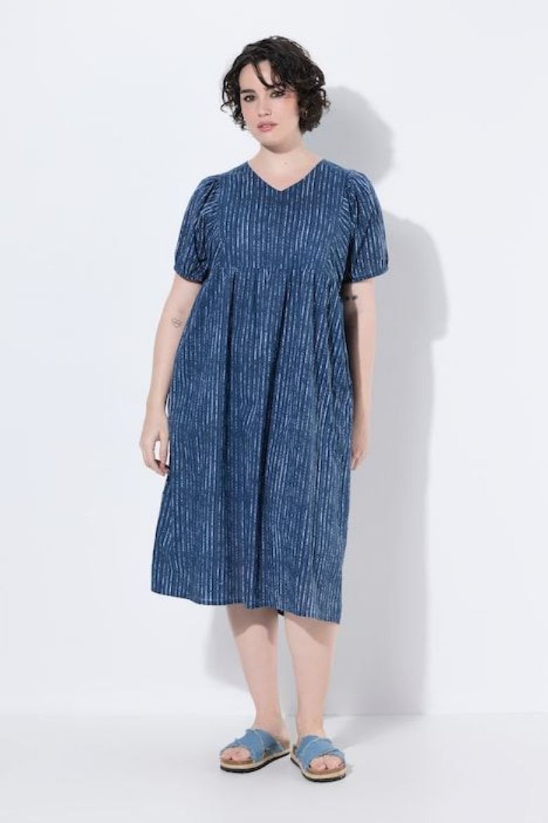 Moda za polnejše Haljina midi kratkih rukava plus velikost, xxl, Ulla Popken in Johann Popken (JP1880)