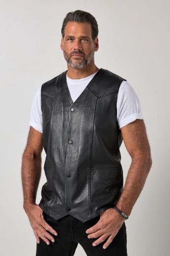 Moda za polnejše Prsluk kožni plus velikost, xxl, Ulla Popken in Johann Popken (JP1880)