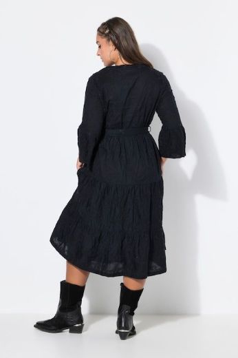 Moda za polnejše Haljina 3/4 rukava na kopčanje plus velikost, xxl, Ulla Popken in Johann Popken (JP1880)