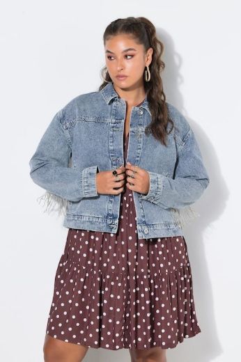Moda za polnejše Jakna lagana od trapera plus velikost, xxl, Ulla Popken in Johann Popken (JP1880)