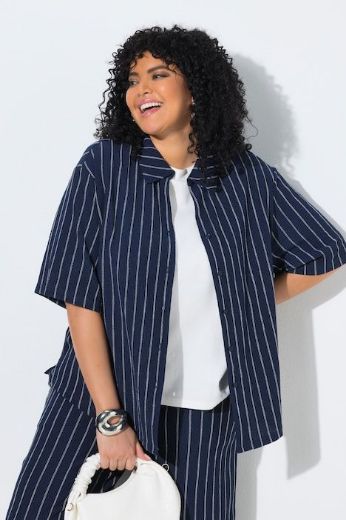 Moda za polnejše Blusa polu rukava na pruge plus velikost, xxl, Ulla Popken in Johann Popken (JP1880)