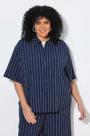 Moda za polnejše Blusa polu rukava na pruge plus velikost, xxl, Ulla Popken in Johann Popken (JP1880)