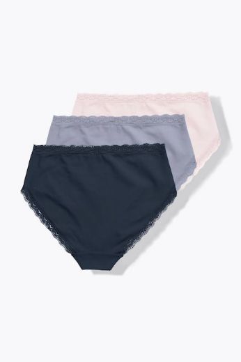 Moda za polnejše Gaćice midi 3 komada plus velikost, xxl, Ulla Popken in Johann Popken (JP1880)