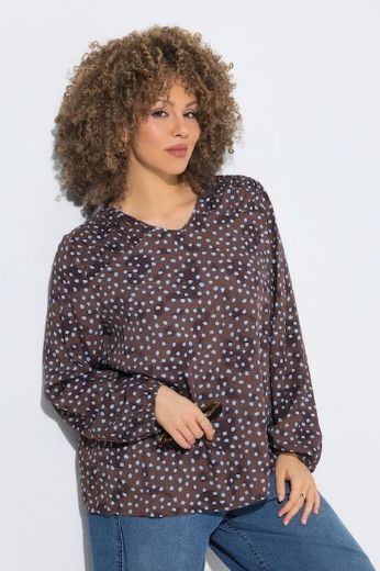 Moda za polnejše Bluza dugih rukava V ovratnika plus velikost, xxl, Ulla Popken in Johann Popken (JP1880)