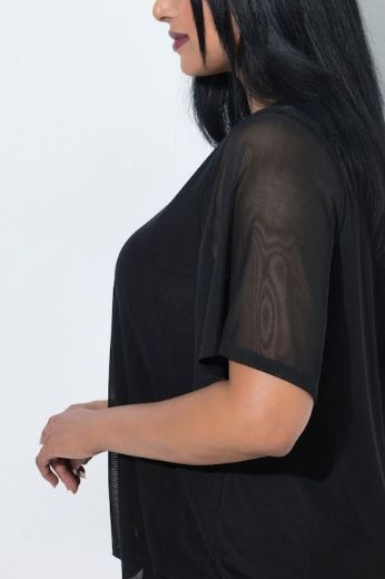 Moda za polnejše Bluza kratkih rukava V ovratnika plus velikost, xxl, Ulla Popken in Johann Popken (JP1880)
