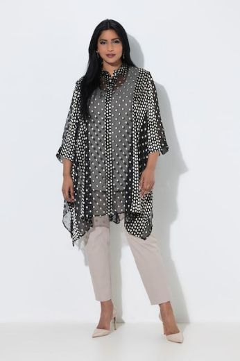 Moda za polnejše Bluza 3/4 rukava dužeg kroja plus velikost, xxl, Ulla Popken in Johann Popken (JP1880)