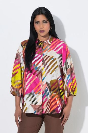 Moda za polnejše Bluza 3/4 rukava A kroja plus velikost, xxl, Ulla Popken in Johann Popken (JP1880)