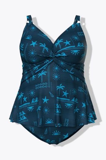 Moda za polnejše Kupaći kostim tankini plus velikost, xxl, Ulla Popken in Johann Popken (JP1880)