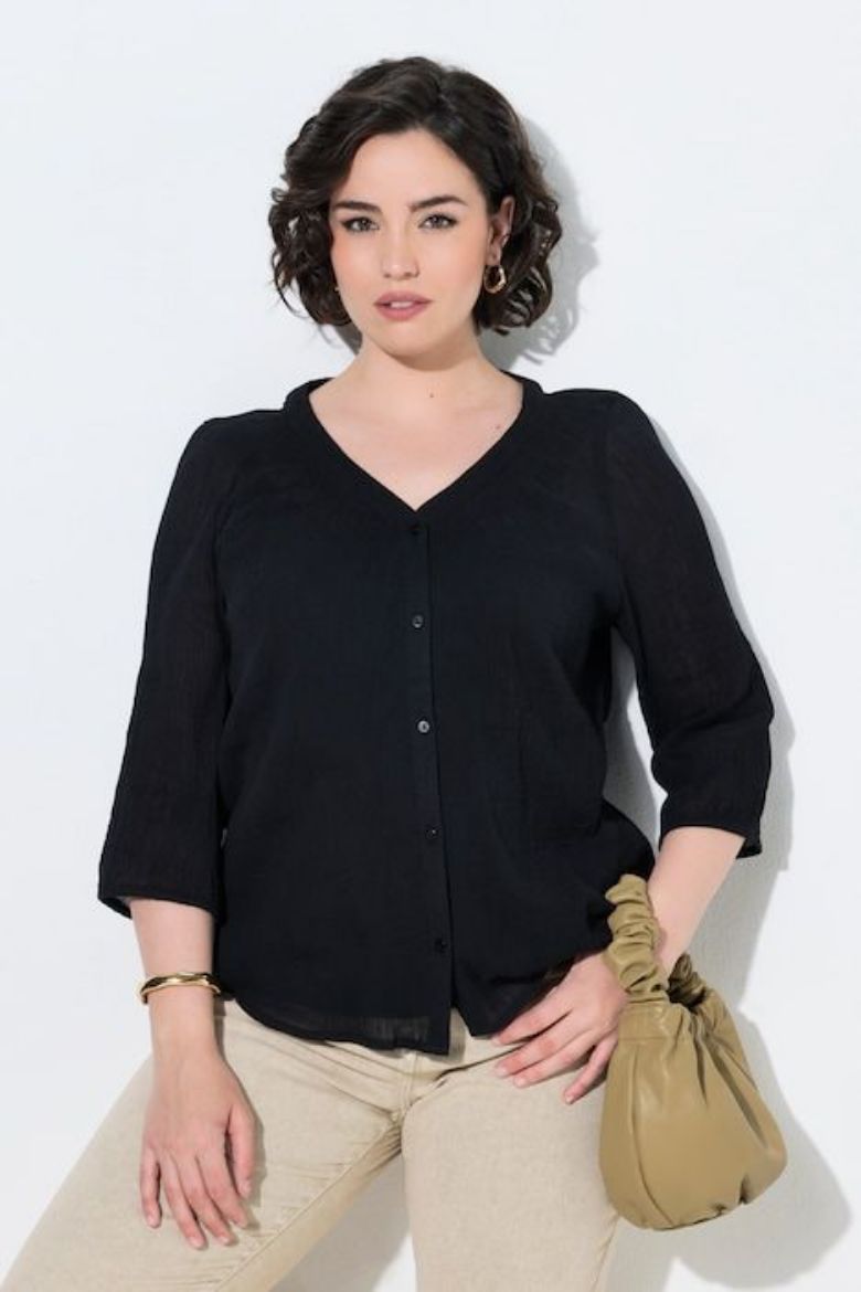 Moda za polnejše Bluza 3/4 rukava plus velikost, xxl, Ulla Popken in Johann Popken (JP1880)