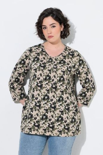 Moda za polnejše Majica 3/4 rukava A kroja plus velikost, xxl, Ulla Popken in Johann Popken (JP1880)
