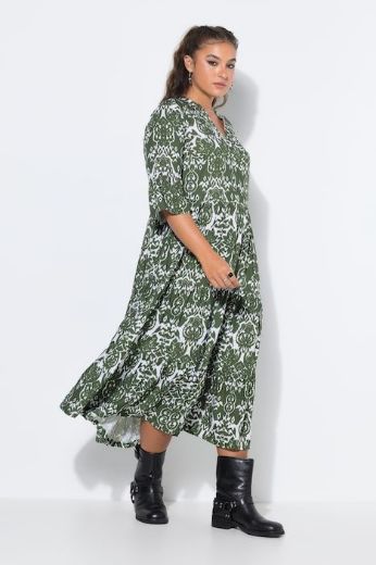 Moda za polnejše Haljina maxi 3/4 rukava plus velikost, xxl, Ulla Popken in Johann Popken (JP1880)