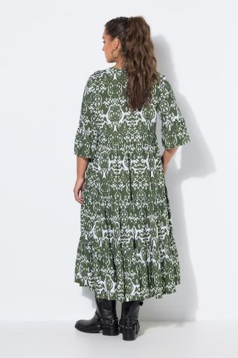 Moda za polnejše Haljina maxi 3/4 rukava plus velikost, xxl, Ulla Popken in Johann Popken (JP1880)
