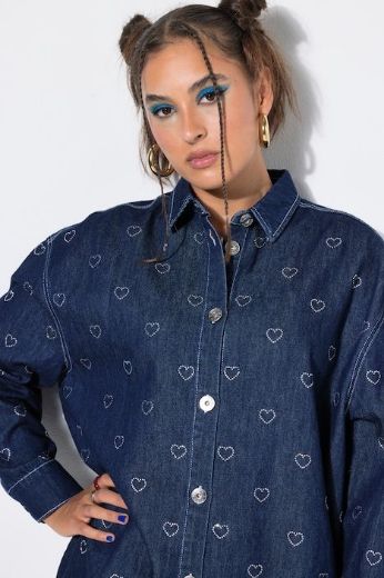 Moda za polnejše Košulja dugih rukava traper plus velikost, xxl, Ulla Popken in Johann Popken (JP1880)