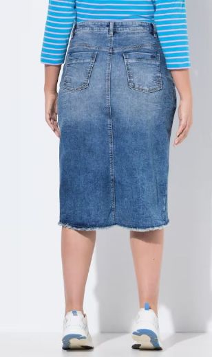 Moda za polnejše Suknja traper plus velikost, xxl, Ulla Popken in Johann Popken (JP1880)