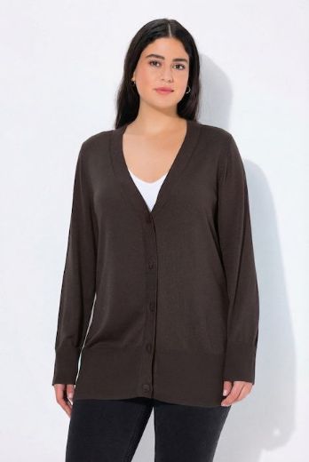 Moda za polnejše Kardigan klasični V ovratnik plus velikost, xxl, Ulla Popken in Johann Popken (JP1880)