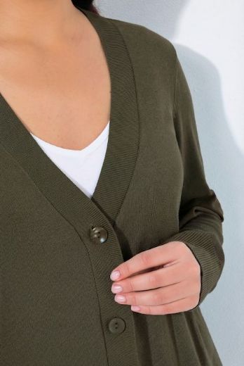 Moda za polnejše Kardigan klasični V ovratnik plus velikost, xxl, Ulla Popken in Johann Popken (JP1880)