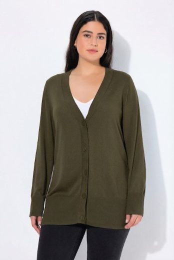 Moda za polnejše Kardigan klasični V ovratnik plus velikost, xxl, Ulla Popken in Johann Popken (JP1880)