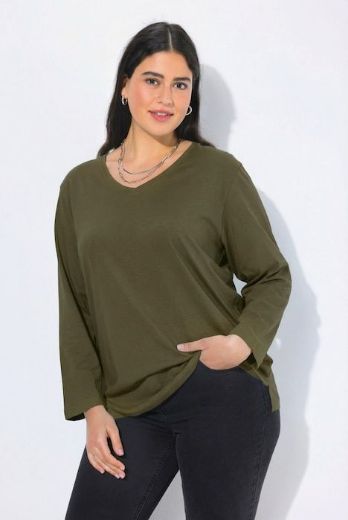 Moda za polnejše Majica Basic dugi rukavi plus velikost, xxl, Ulla Popken in Johann Popken (JP1880)