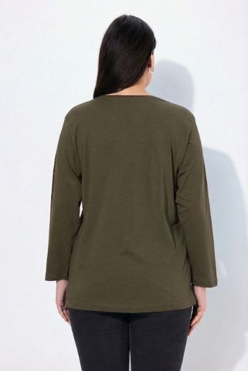 Moda za polnejše Majica Basic dugi rukavi plus velikost, xxl, Ulla Popken in Johann Popken (JP1880)