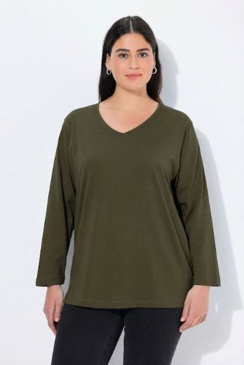 Moda za polnejše Majica Basic dugi rukavi plus velikost, xxl, Ulla Popken in Johann Popken (JP1880)