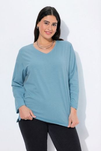 Moda za polnejše Majica Basic dugi rukavi plus velikost, xxl, Ulla Popken in Johann Popken (JP1880)