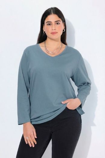 Moda za polnejše Majica Basic dugi rukavi plus velikost, xxl, Ulla Popken in Johann Popken (JP1880)